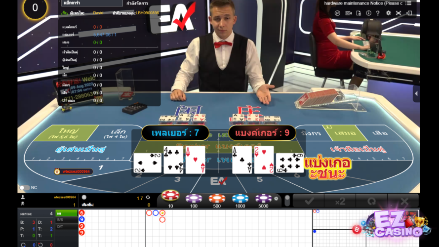 วิธีการเล่น บาคาร่า ez เกมสร้างรายได้ชั้นดีผ่าน ez casino