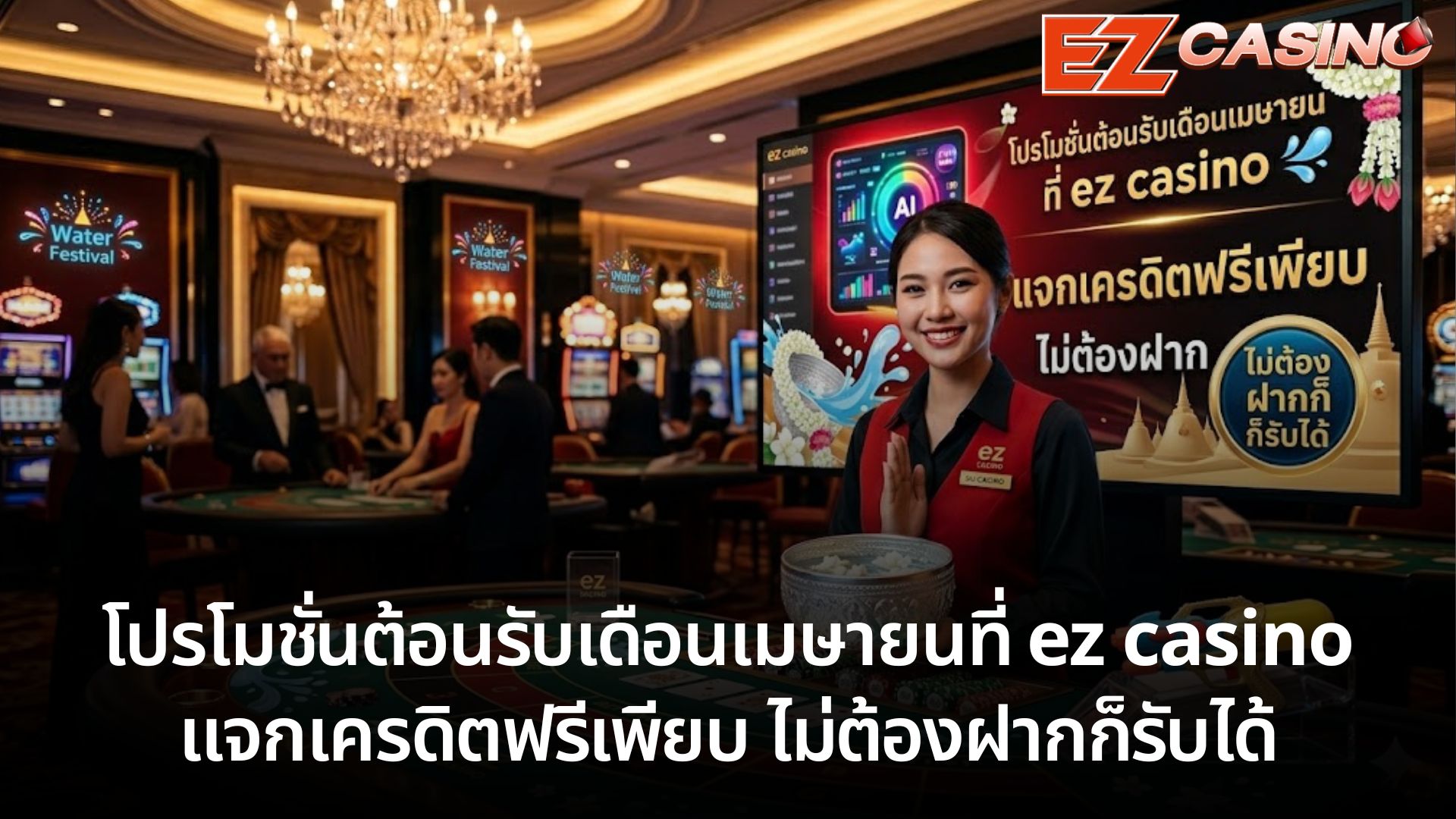 โปรโมชั่นต้อนรับเดือนเมษายนที่ ez casino แจกเครดิตฟรีเพียบ ไม่ต้องฝากก็รับได้