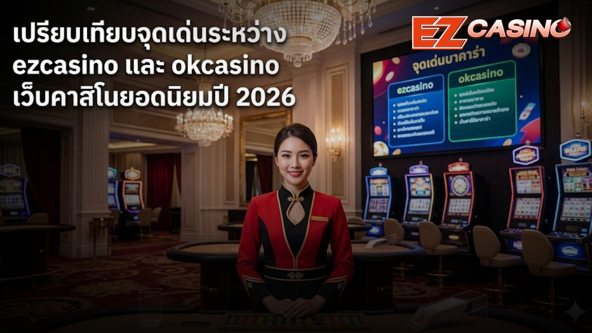เปรียบเทียบจุดเด่นระหว่าง ezcasino และ okcasino เว็บคาสิโนยอดนิยมปี 2026